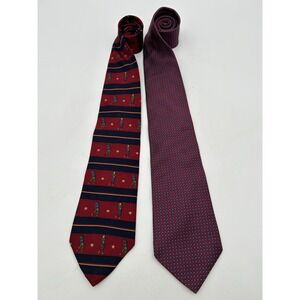Tommy Hilfiger Mens Neckties Golfer And‎ Geo Dot 100% Silk Lot Of 2